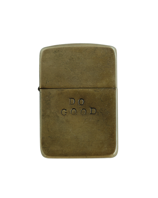 Hand Stamped "Do Good Keep Going" Zippo