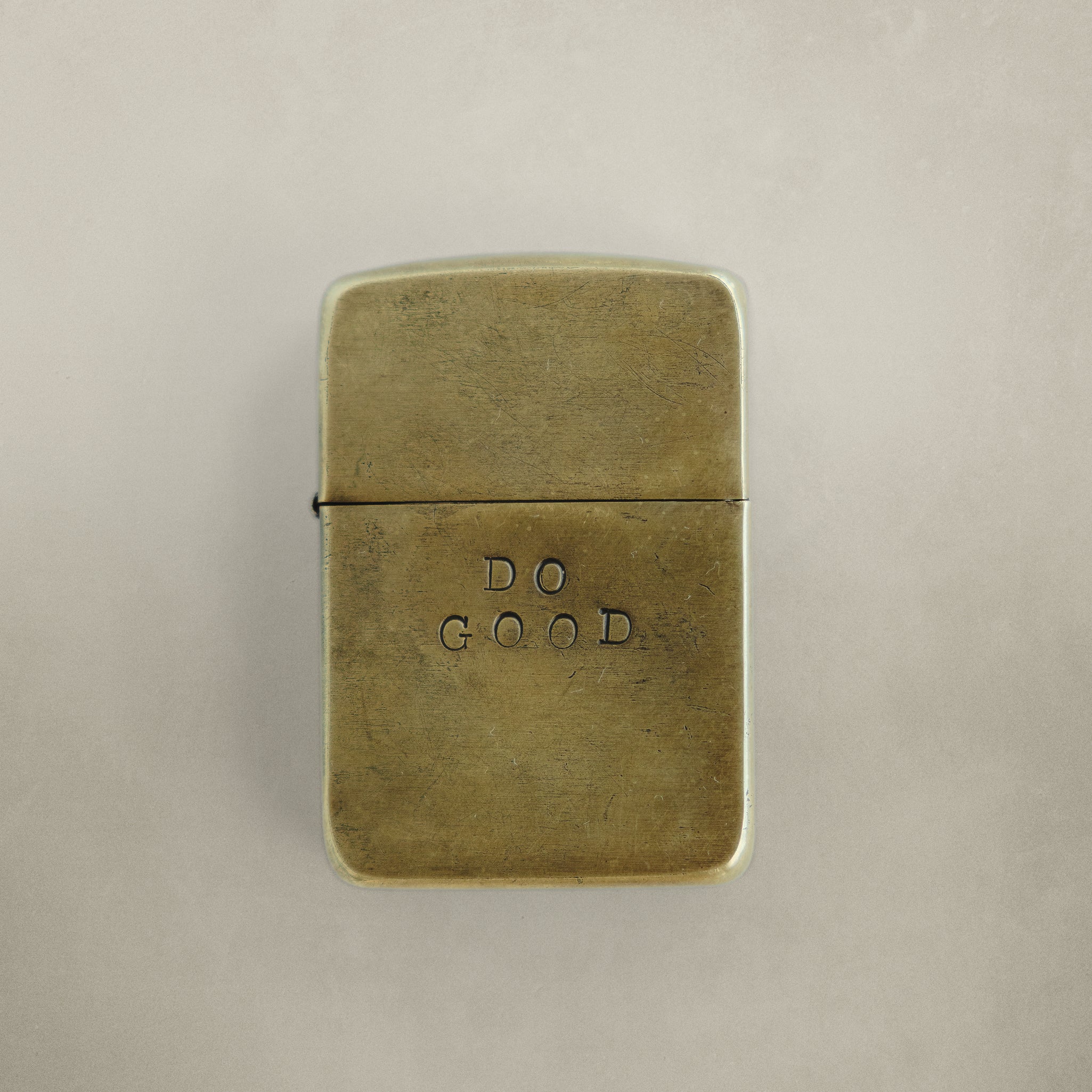 Hand Stamped "Do Good Keep Going" Zippo