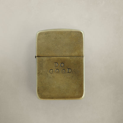 Hand Stamped "Do Good Keep Going" Zippo
