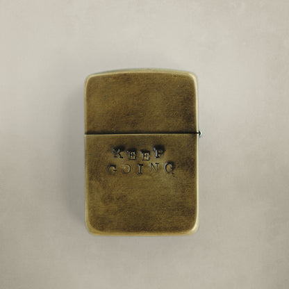 Hand Stamped "Do Good Keep Going" Zippo